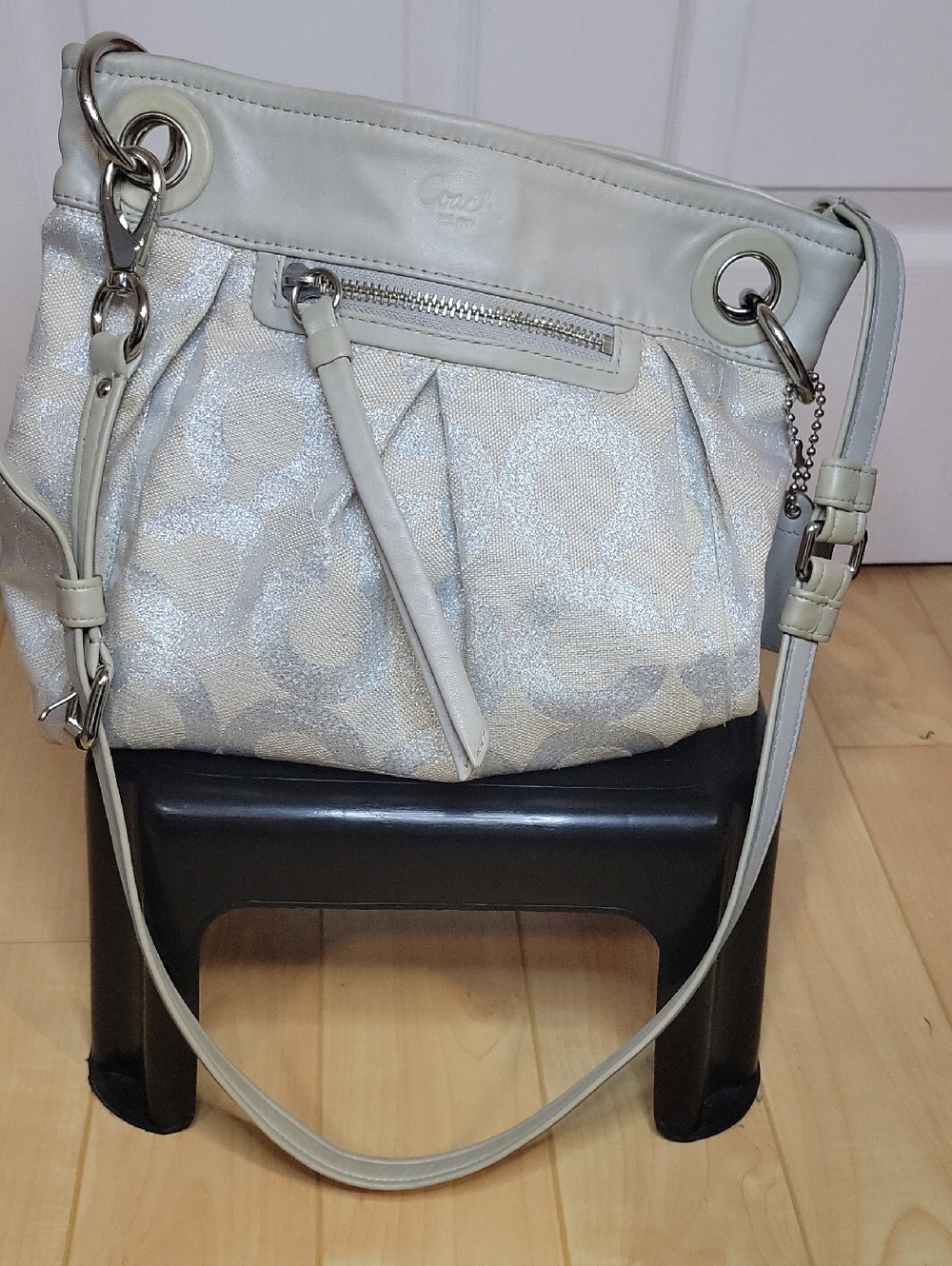 Coach Chalk Signature Hobo Shoulder Bag